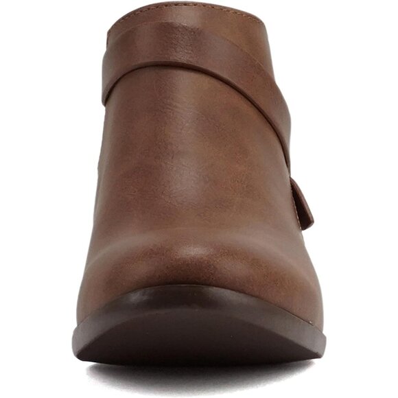 Soda Sweeten Ankle boote Women Brown Imitation Suede Fashion Closed Toe Multi - Picture 3 of 5
